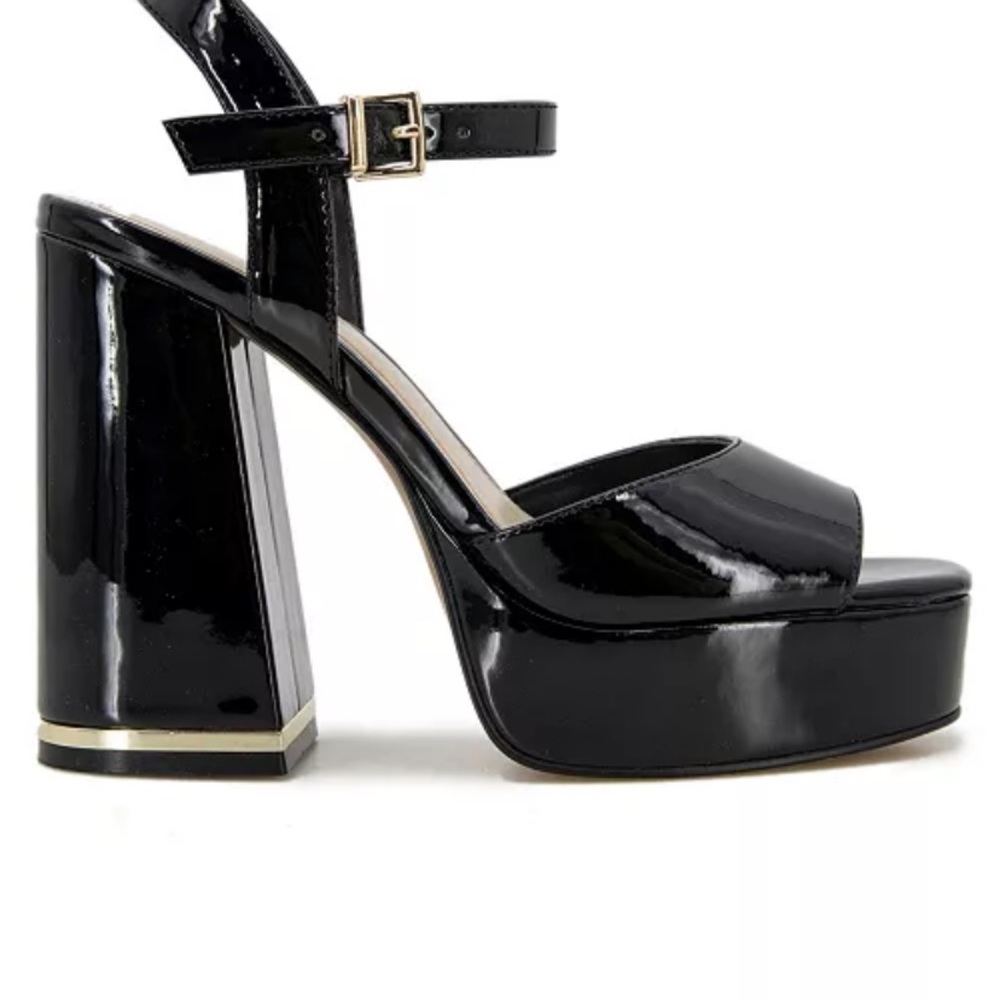 Kenneth Cole Black Women's Platform SandalsSz 8 - Picture 3 of 5